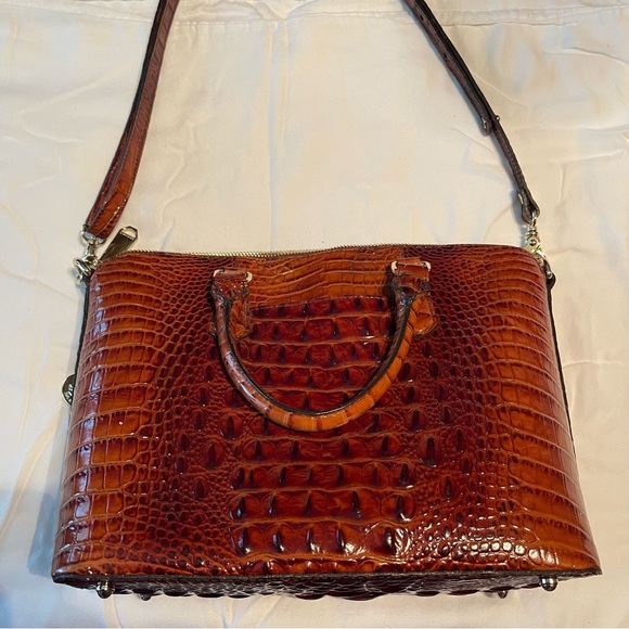 Brahmin Brown Crocodile Embossed Purse and Wallet Set - Picture 5 of 8